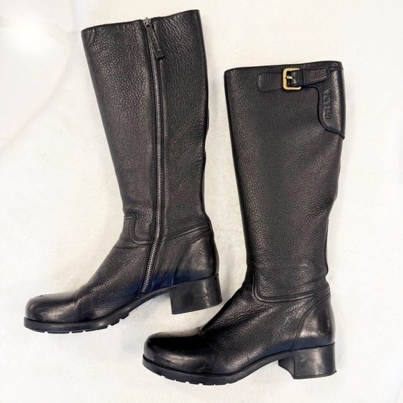 Prada Leather Riding Boots Sz 6.5 - Picture 2 of 16